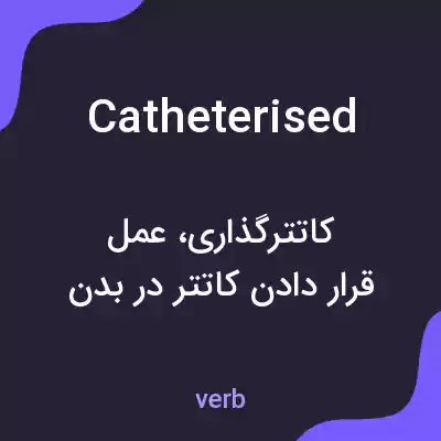 معنی catheterised به فارسی معنی catheterised به فارسی