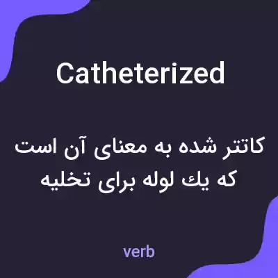 معنی catheterized به فارسی معنی catheterized به فارسی