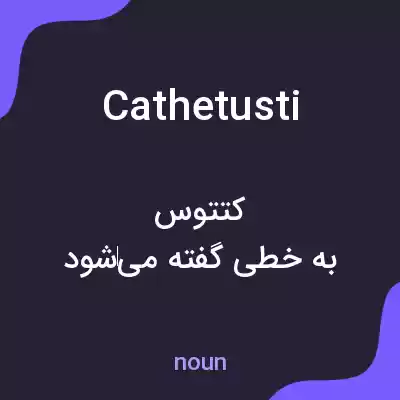 معنی cathetusti به فارسی معنی cathetusti به فارسی