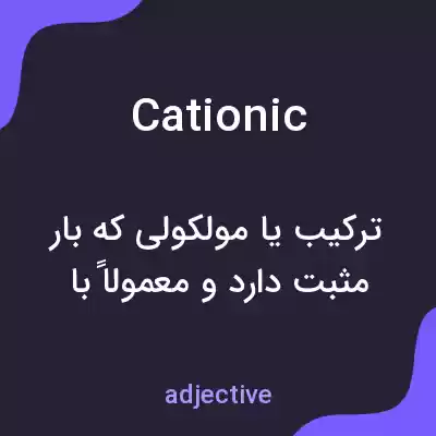 معنی cationic به فارسی معنی cationic به فارسی