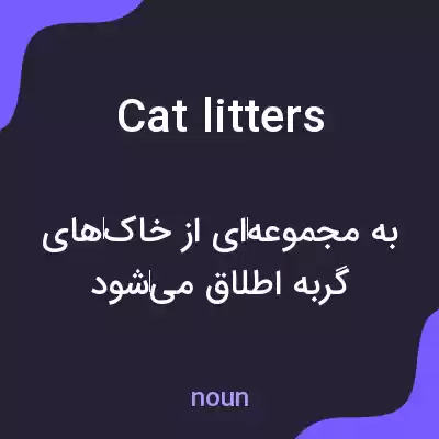 معنی cat litters به فارسی