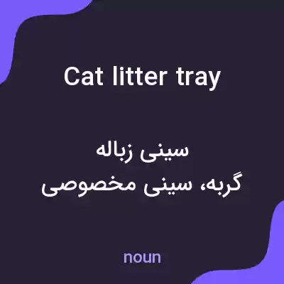 معنی cat litter tray به فارسی معنی cat litter tray به فارسی