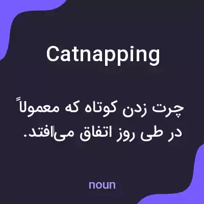 معنی catnapping به فارسی معنی catnapping به فارسی