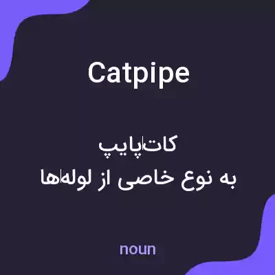 معنی catpipe به فارسی معنی catpipe به فارسی