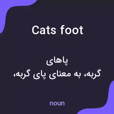 معنی cats foot به فارسی معنی cats foot به فارسی