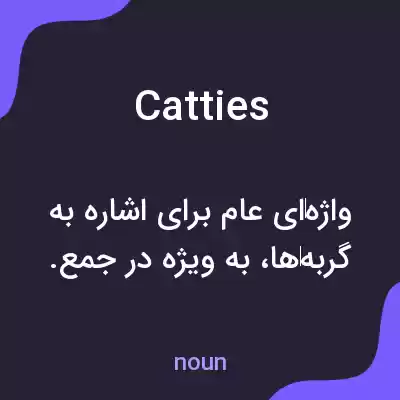 معنی catties به فارسی معنی catties به فارسی