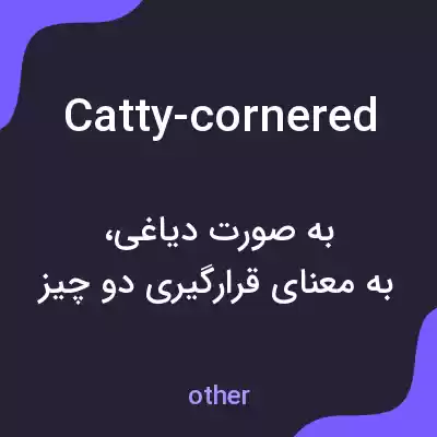 معنی catty-cornered به فارسی معنی catty-cornered به فارسی