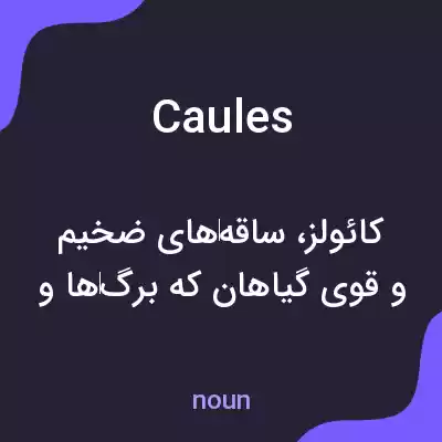 معنی caules به فارسی معنی caules به فارسی