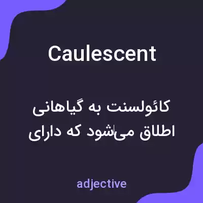 معنی caulescent به فارسی معنی caulescent به فارسی