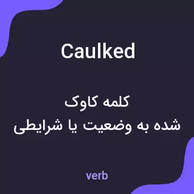 معنی caulked به فارسی معنی caulked به فارسی