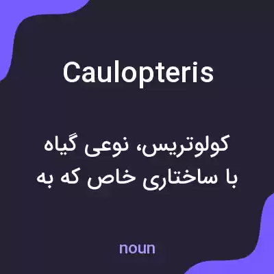 معنی caulopteris به فارسی معنی caulopteris به فارسی