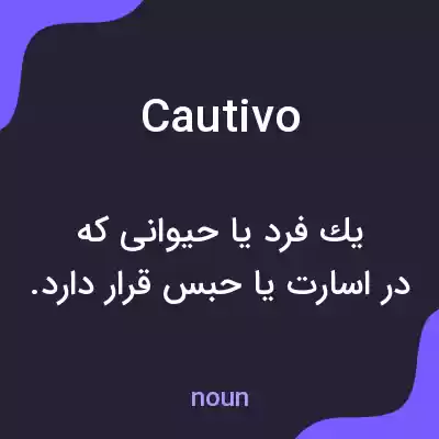 معنی cautivo به فارسی معنی cautivo به فارسی