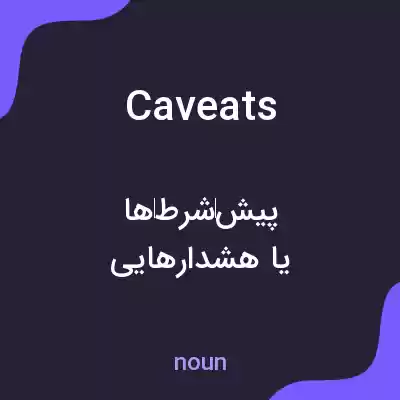 معنی caveats به فارسی
