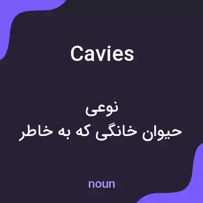 معنی cavies به فارسی معنی cavies به فارسی