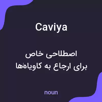 معنی caviya به فارسی معنی caviya به فارسی
