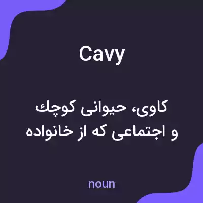 معنی cavy به فارسی معنی cavy به فارسی