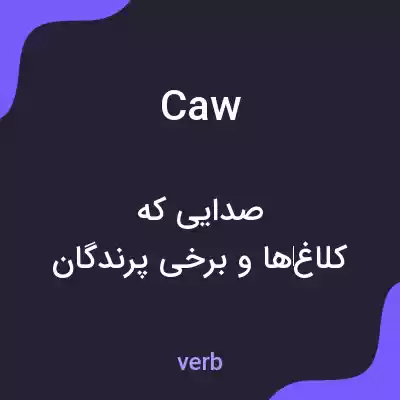 معنی caw به فارسی معنی caw به فارسی
