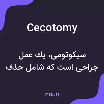 معنی cecotomy به فارسی معنی cecotomy به فارسی