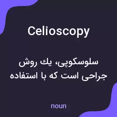 معنی celioscopy به فارسی معنی celioscopy به فارسی