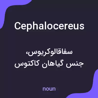 معنی cephalocereus به فارسی معنی cephalocereus به فارسی
