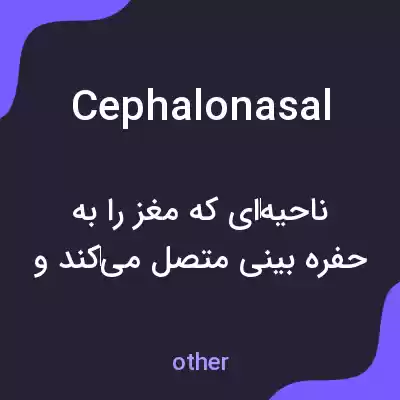 معنی cephalonasal به فارسی معنی cephalonasal به فارسی