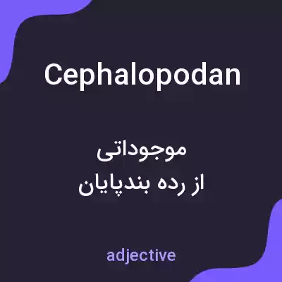 معنی cephalopodan به فارسی