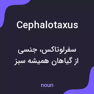 معنی cephalotaxus به فارسی معنی cephalotaxus به فارسی