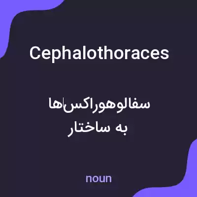 معنی cephalothoraces به فارسی معنی cephalothoraces به فارسی