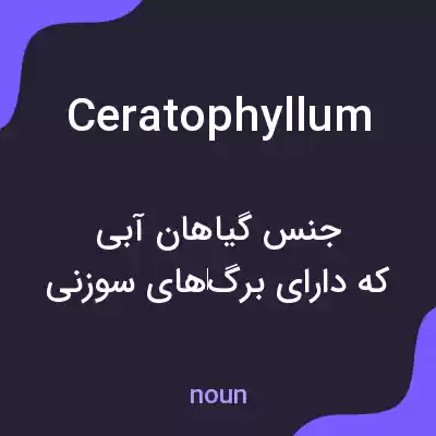 معنی ceratophyllum به فارسی معنی ceratophyllum به فارسی