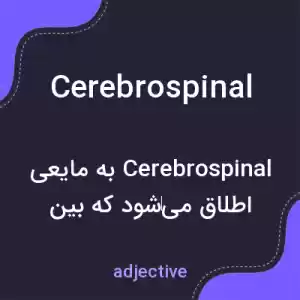 معنی cerebrospinal به فارسی معنی cerebrospinal به فارسی