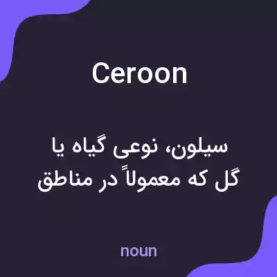 معنی ceroon به فارسی معنی ceroon به فارسی