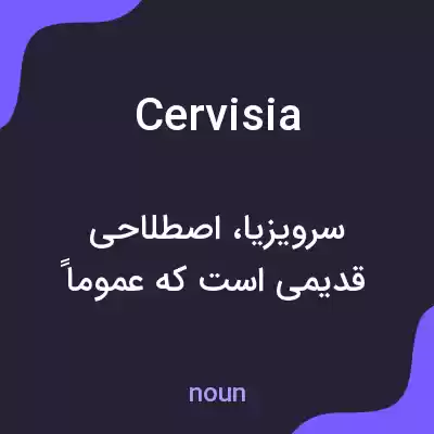 معنی cervisia به فارسی معنی cervisia به فارسی