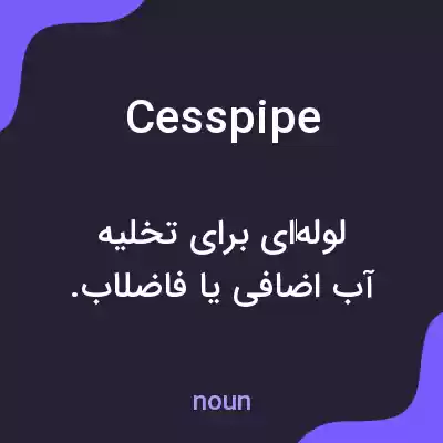 معنی cesspipe به فارسی معنی cesspipe به فارسی