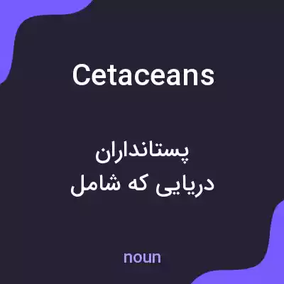 معنی cetaceans به فارسی معنی cetaceans به فارسی