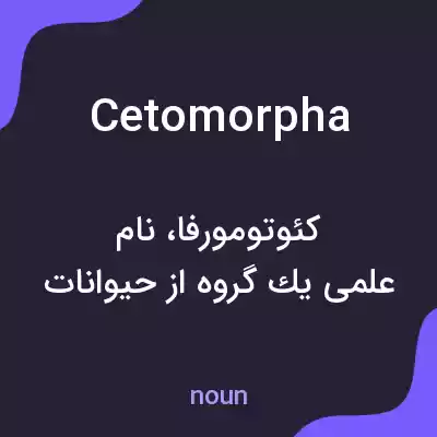 معنی cetomorpha به فارسی معنی cetomorpha به فارسی