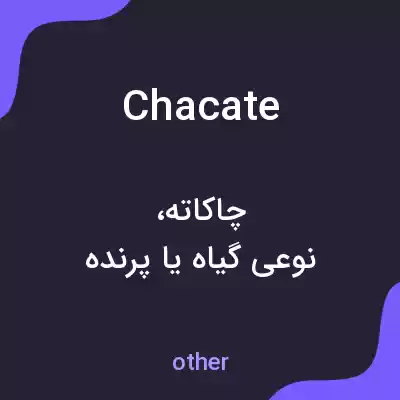 معنی chacate به فارسی