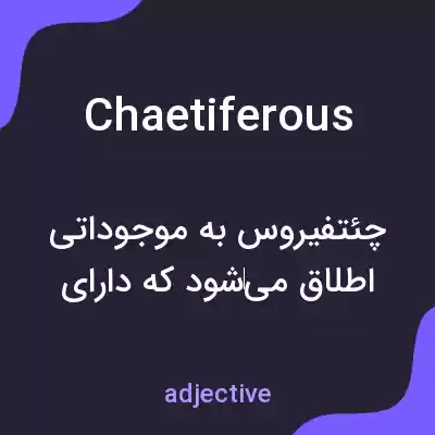 معنی chaetiferous به فارسی معنی chaetiferous به فارسی