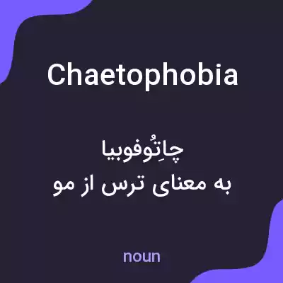 معنی chaetophobia به فارسی معنی chaetophobia به فارسی