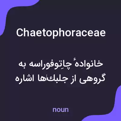 معنی chaetophoraceae به فارسی معنی chaetophoraceae به فارسی
