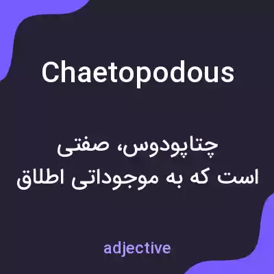 معنی chaetopodous به فارسی معنی chaetopodous به فارسی