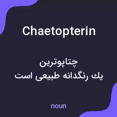 معنی chaetopterin به فارسی معنی chaetopterin به فارسی