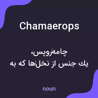 معنی chamaerops به فارسی معنی chamaerops به فارسی