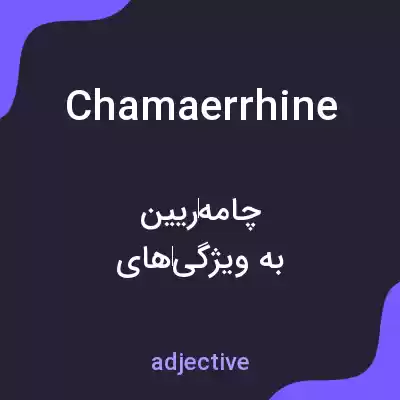 معنی chamaerrhine به فارسی معنی chamaerrhine به فارسی