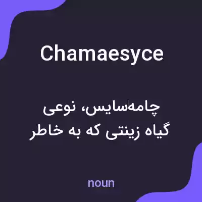 معنی chamaesyce به فارسی معنی chamaesyce به فارسی
