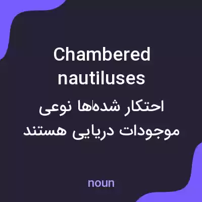 معنی chambered nautiluses به فارسی معنی chambered nautiluses به فارسی
