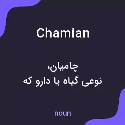 معنی chamian به فارسی معنی chamian به فارسی