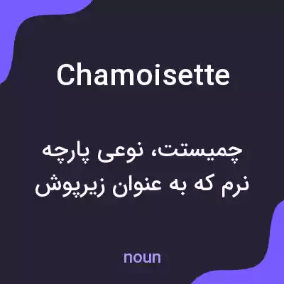 معنی chamoisette به فارسی معنی chamoisette به فارسی