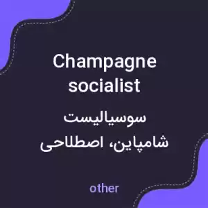 معنی champagne socialist به فارسی معنی champagne socialist به فارسی