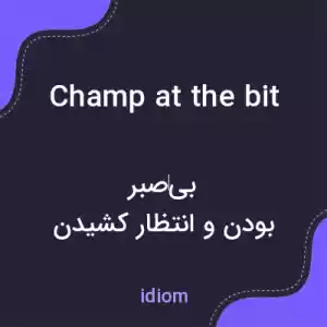 معنی champ at the bit به فارسی معنی champ at the bit به فارسی