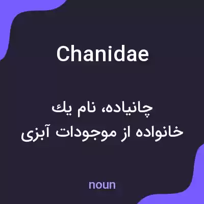 معنی chanidae به فارسی معنی chanidae به فارسی